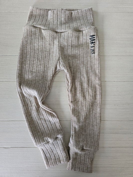 Taupe rib knit